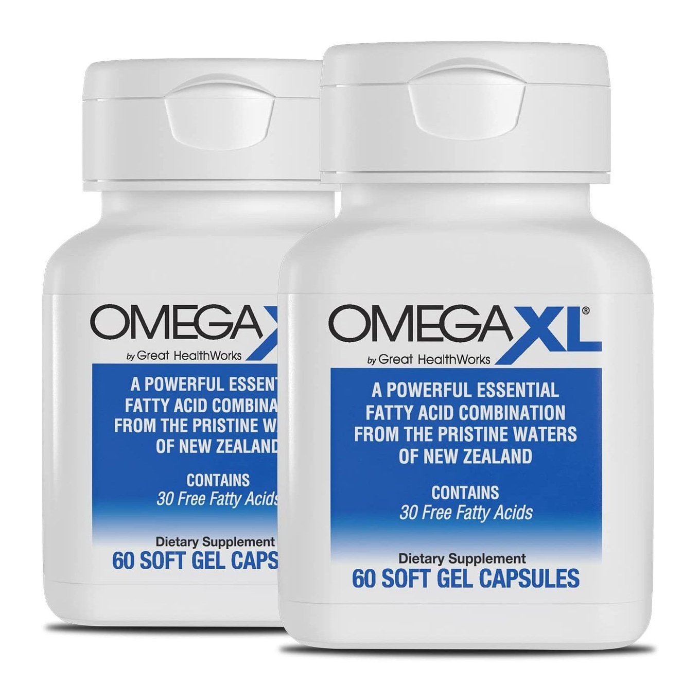 OmegaXL 120 Softgels (60 x 2 Pack) & VitaminXL D3 High Potency Daily Vitamin D 5000 IU 125mcg(30 Softgels)