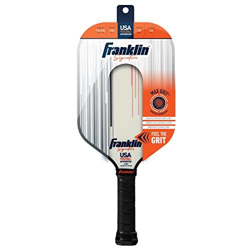 Franklin Sports Pro Pickleball Paddles - Signature Series Pro Pickleball Paddle with MaxGrit Surface - USA Pickleball (USAPA) Approved Tournament Pickleball Paddles - 13mm + 16mm Polypropylene Cores