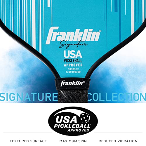 Franklin Sports Pro Pickleball Paddles - Signature Series Pro Pickleball Paddle with MaxGrit Surface - USA Pickleball (USAPA) Approved Tournament Pickleball Paddles - 13mm + 16mm Polypropylene Cores