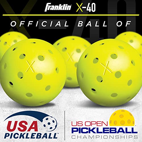 Franklin Sports Outdoor Pickleballs - X-40 Pickleball Balls - USA Pickleball (USAPA) Approved - Official US Open Ball