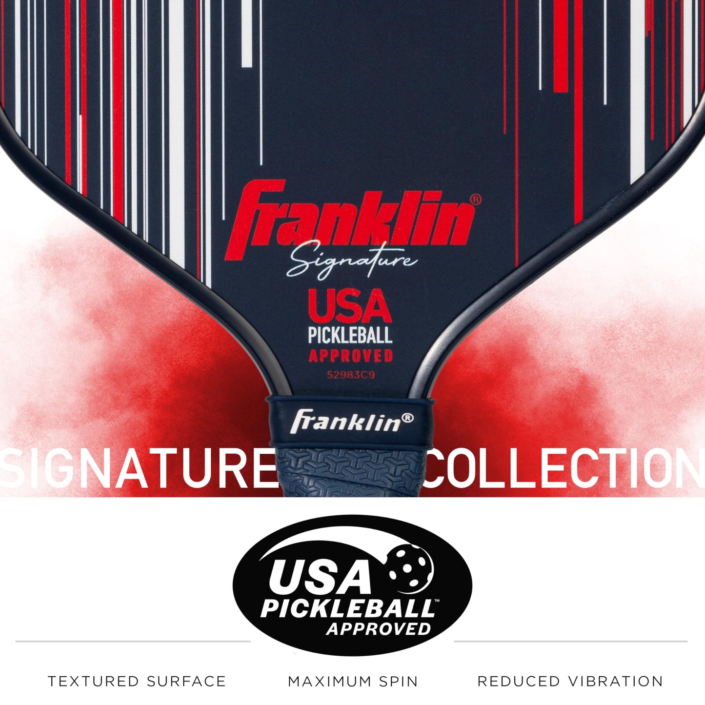 Franklin Sports Pro Pickleball Paddles - Signature Series Pro Pickleball Paddle with MaxGrit Surface - USA Pickleball (USAPA) Approved Tournament Pickleball Paddles - 13mm + 16mm Polypropylene Cores