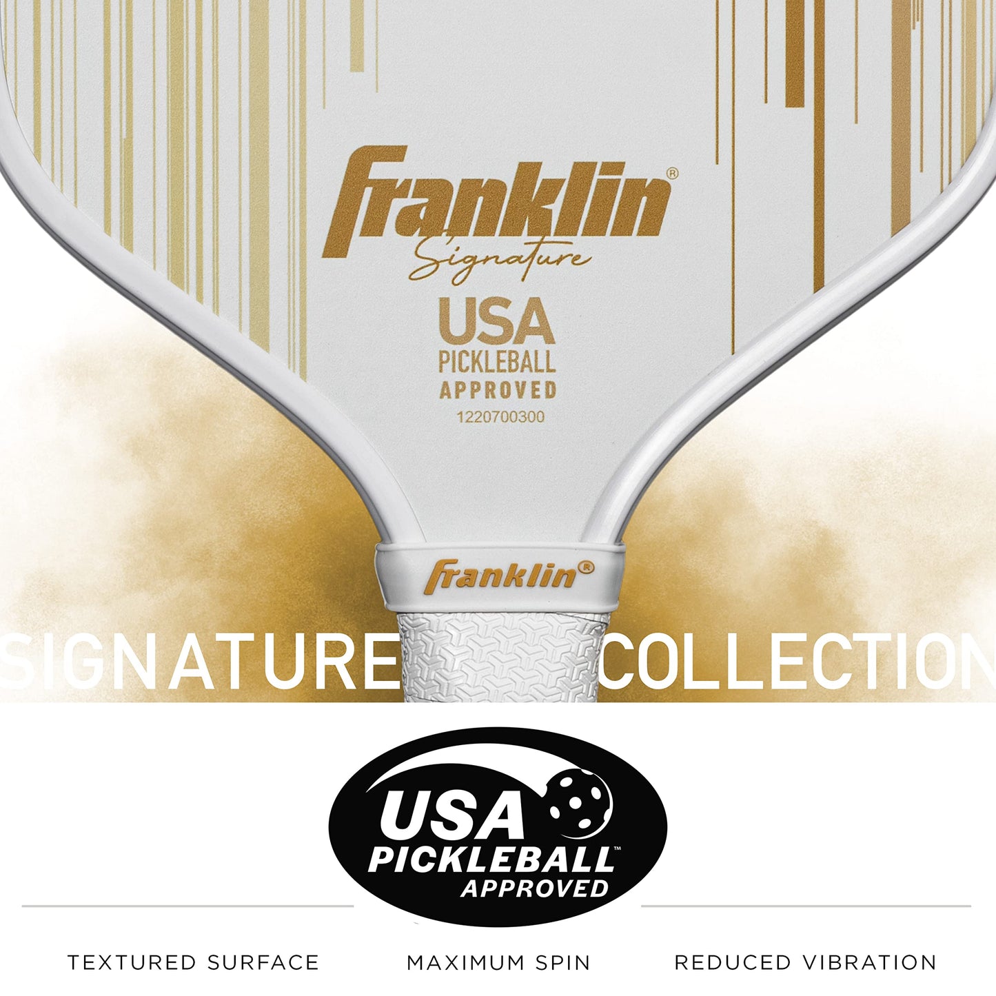 Franklin Sports Pro Pickleball Paddles - Signature Series Pro Pickleball Paddle with MaxGrit Surface - USA Pickleball (USAPA) Approved Tournament Pickleball Paddles - 13mm + 16mm Polypropylene Cores