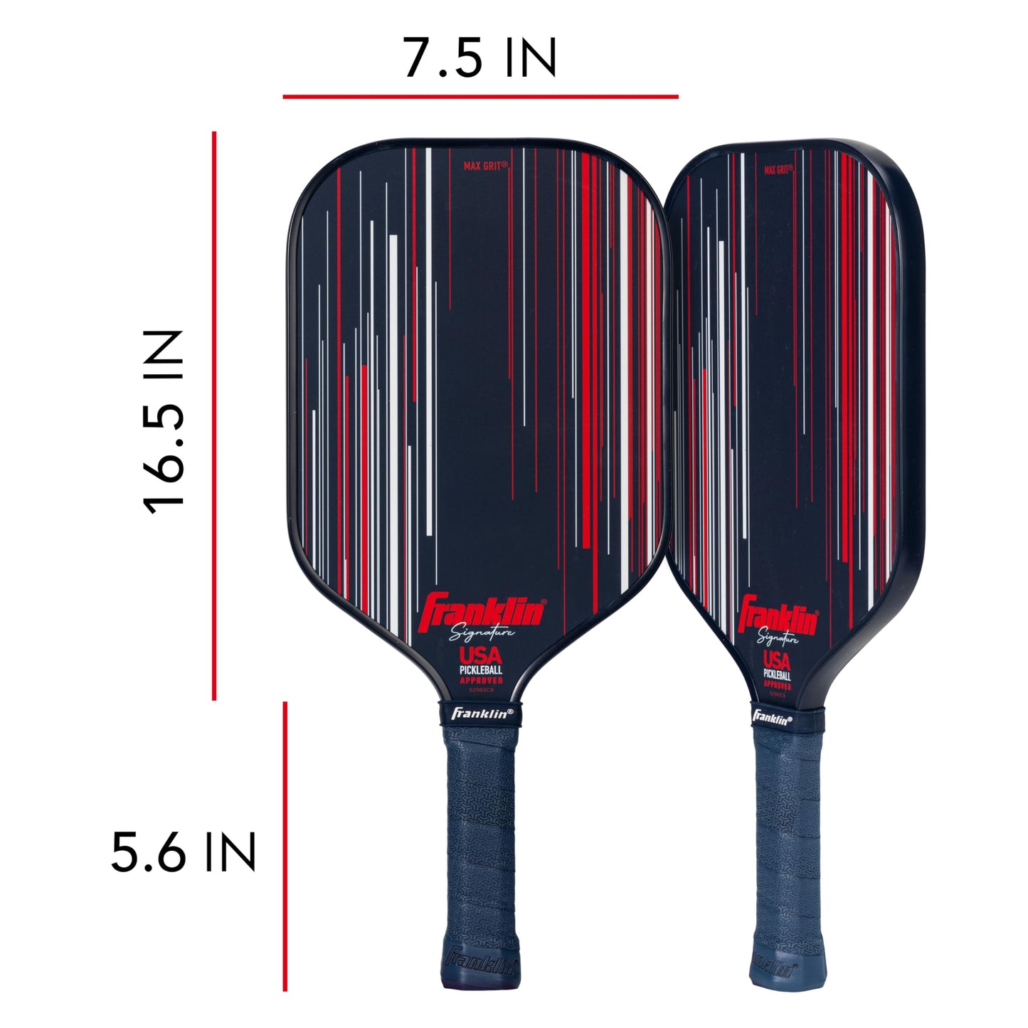 Franklin Sports Pro Pickleball Paddles - Signature Series Pro Pickleball Paddle with MaxGrit Surface - USA Pickleball (USAPA) Approved Tournament Pickleball Paddles - 13mm + 16mm Polypropylene Cores