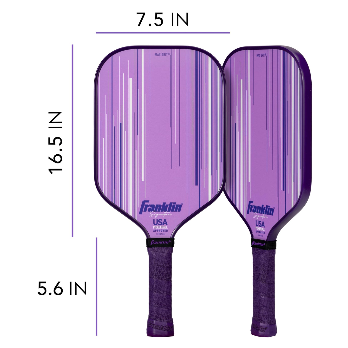 Franklin Sports Pro Pickleball Paddles - Signature Series Pro Pickleball Paddle with MaxGrit Surface - USA Pickleball (USAPA) Approved Tournament Pickleball Paddles - 13mm + 16mm Polypropylene Cores