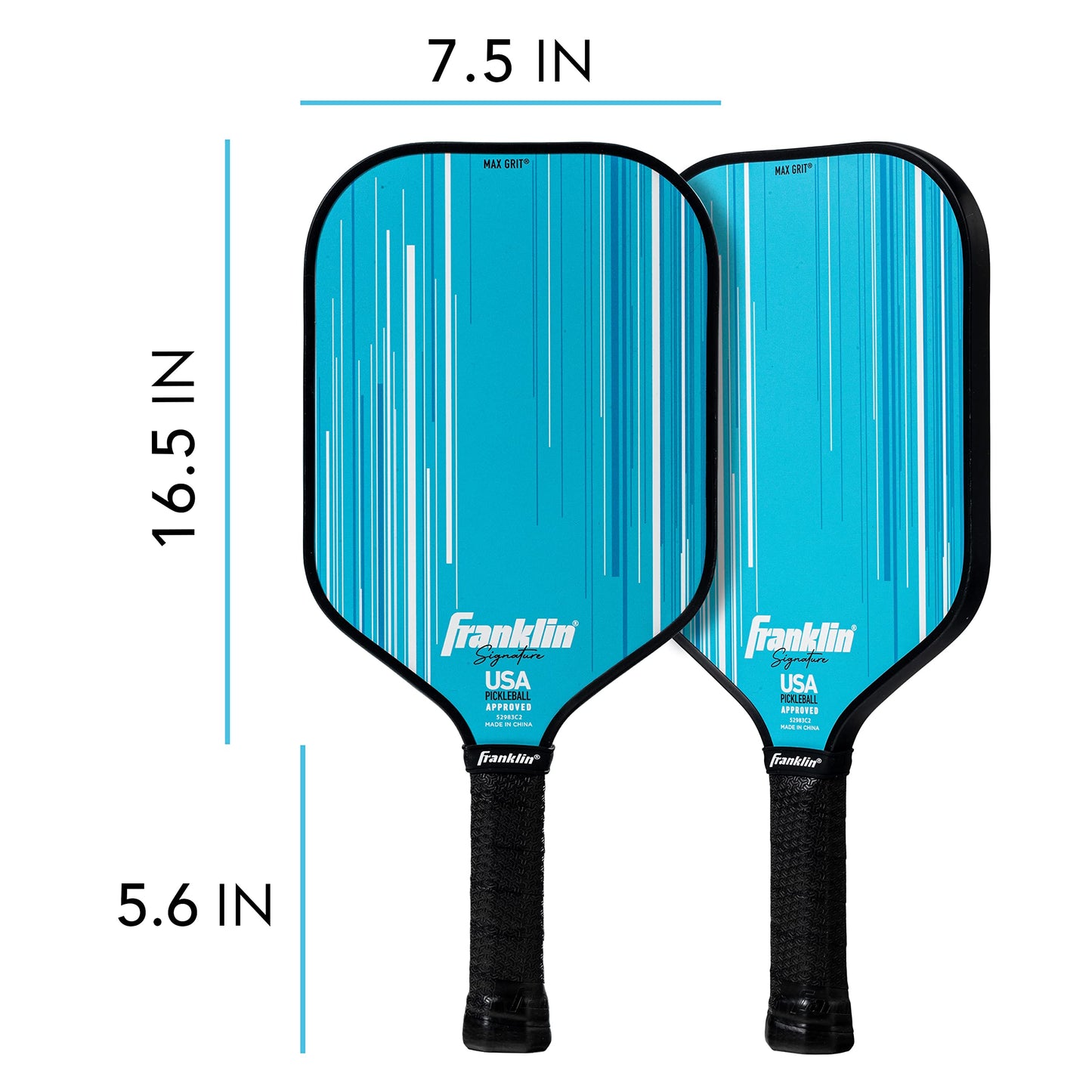 Franklin Sports Pro Pickleball Paddles - Signature Series Pro Pickleball Paddle with MaxGrit Surface - USA Pickleball (USAPA) Approved Tournament Pickleball Paddles - 13mm + 16mm Polypropylene Cores