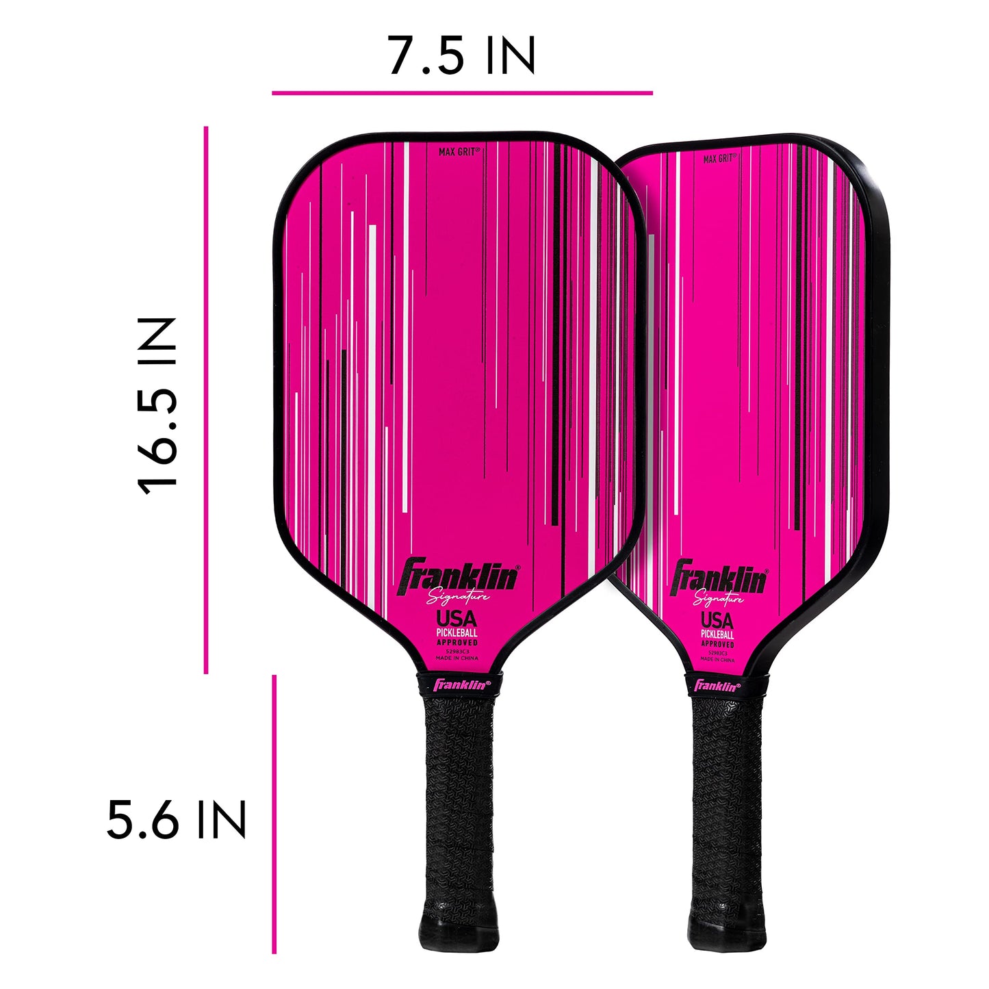 Franklin Sports Pro Pickleball Paddles - Signature Series Pro Pickleball Paddle with MaxGrit Surface - USA Pickleball (USAPA) Approved Tournament Pickleball Paddles - 13mm + 16mm Polypropylene Cores