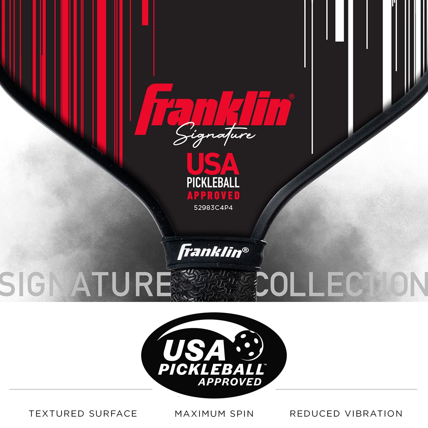 Franklin Sports Pro Pickleball Paddles - Signature Series Pro Pickleball Paddle with MaxGrit Surface - USA Pickleball (USAPA) Approved Tournament Pickleball Paddles - 13mm + 16mm Polypropylene Cores