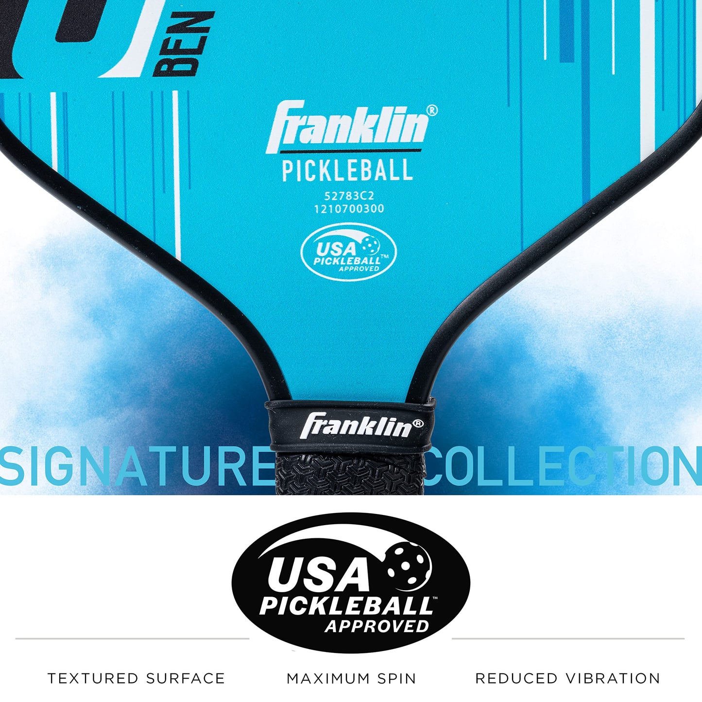 Franklin Sports Pro Pickleball Paddles - Signature Series Pro Pickleball Paddle with MaxGrit Surface - USA Pickleball (USAPA) Approved Tournament Pickleball Paddles - 13mm + 16mm Polypropylene Cores