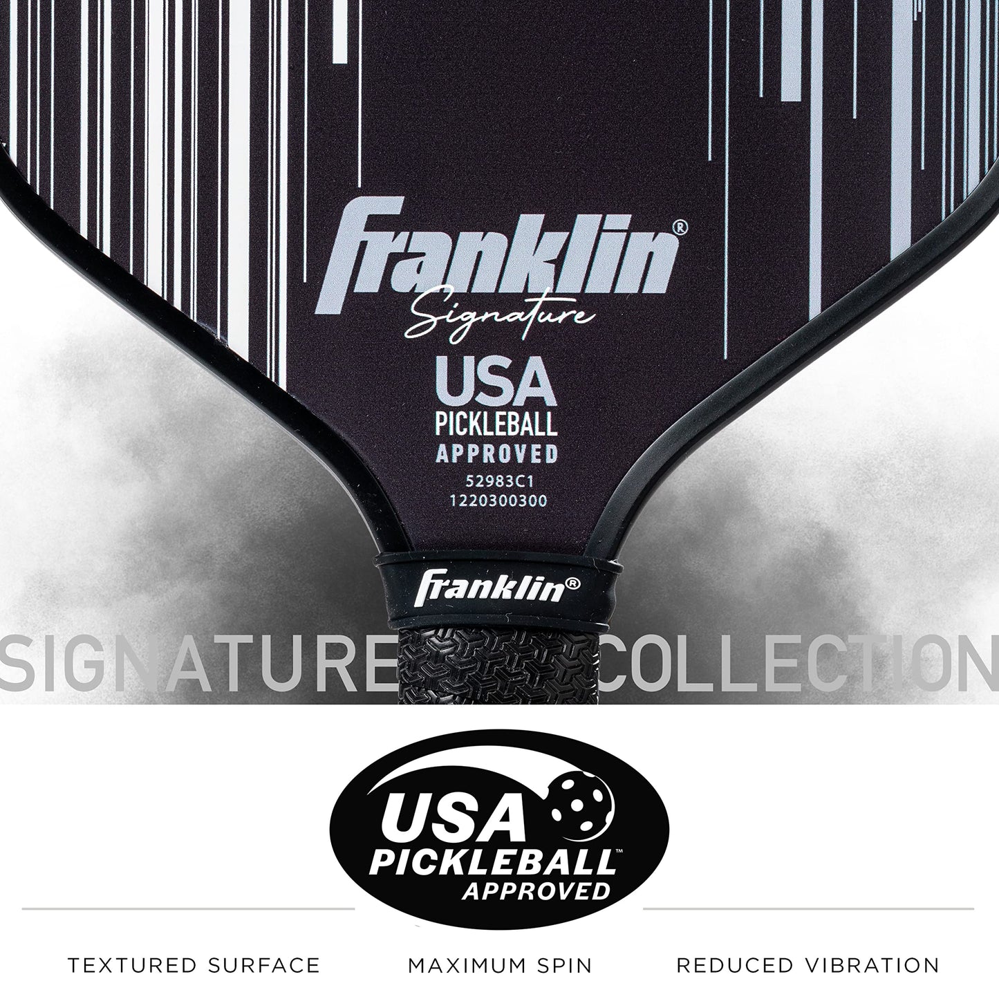 Franklin Sports Pro Pickleball Paddles - Signature Series Pro Pickleball Paddle with MaxGrit Surface - USA Pickleball (USAPA) Approved Tournament Pickleball Paddles - 13mm + 16mm Polypropylene Cores