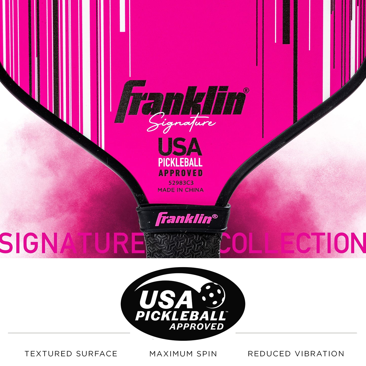 Franklin Sports Pro Pickleball Paddles - Signature Series Pro Pickleball Paddle with MaxGrit Surface - USA Pickleball (USAPA) Approved Tournament Pickleball Paddles - 13mm + 16mm Polypropylene Cores