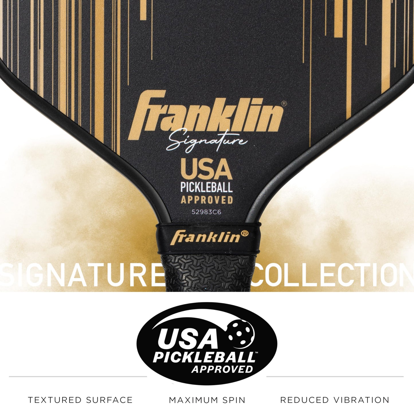 Franklin Sports Pro Pickleball Paddles - Signature Series Pro Pickleball Paddle with MaxGrit Surface - USA Pickleball (USAPA) Approved Tournament Pickleball Paddles - 13mm + 16mm Polypropylene Cores